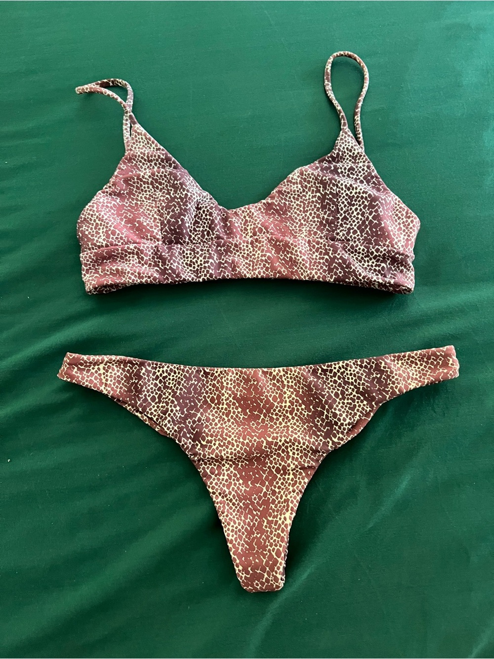 Benoa Swim Pink Mauve Snake-Print Bikini